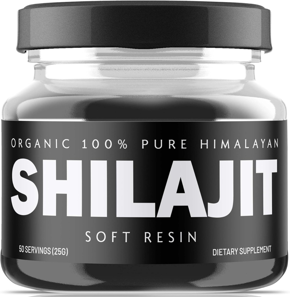Himalayan Shilajit Resina - Integratore Shilajit Organico Sorgente da Altitudini - 500mg Pure Natural Resin & Fulvic Acid, 85+ Minerali Trace