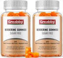 Berberina con Ceylon Cinnamon Supplement - Berberine Gummies, Organic Berberine HCL 1200 mg per adulti, Immune System Support, Sugar Free, OGM Free, Gluten Free, 120 Gummies