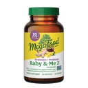 MegaFood Baby & Me 2 Prebiotici Prenatali e Probiotici per le donne e lo sviluppo del bambino con 30 miliardi di CFU, Vegetariano e Non OGM, 60 Caps (30 Serve)