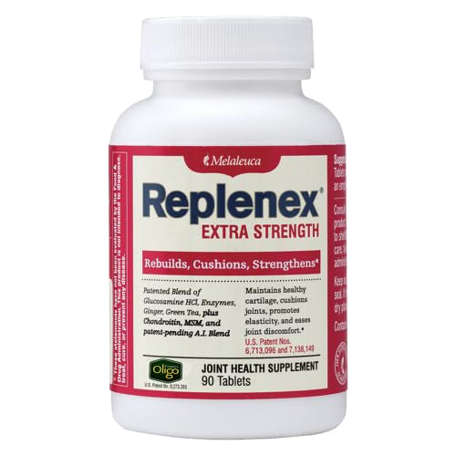 Melaleuca Replenex ricostruisce la salute comune. Glucosamina. Calcio. (90 compresse)