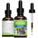 Benessere animale Detox Oro per cani - Detossicazione Gentle & Eliminazione Supporto, Immune System Care, Nettle, Beato Thistle, Burdock Root - Veterinarian-Formulated Herbal Supplement 2 oz (59 ml)