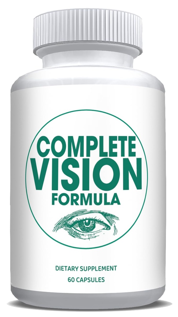 Pure Eye Health Vitamin & Mineral Supplements for Adults | #1 Complete Research Vision Formula w/Bilberry, Lutein, Zeaxanthin, Lycopene, Resveratrol | Supports Eye Strain, Dry Eyes 60 Capsule