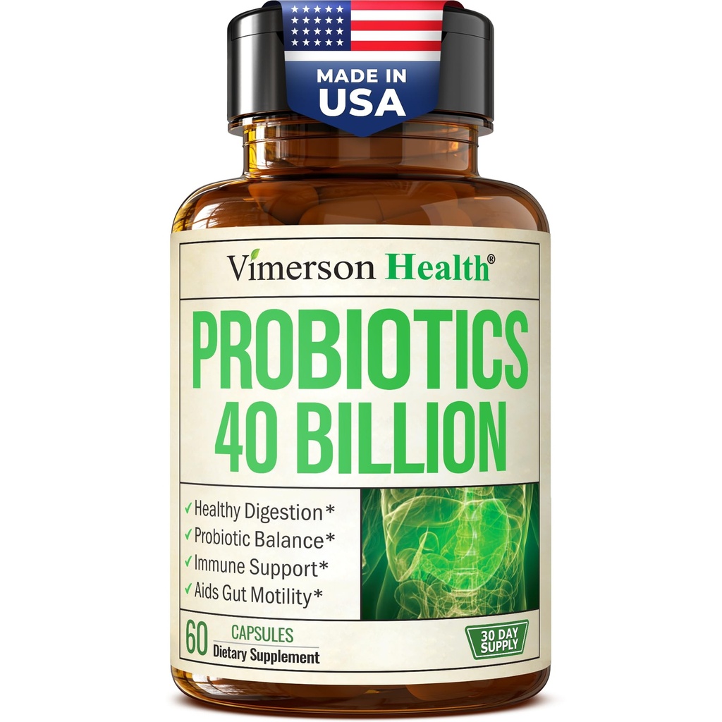 Probiotici per le donne e gli uomini con prebiotici - 40 miliardi di CFU Probiotici per la salute digestiva, Gut Health & Immune Support Supplement - Lactobacillus Acidophilus Probiotic - Vegetariano, Soy & Dairy Free