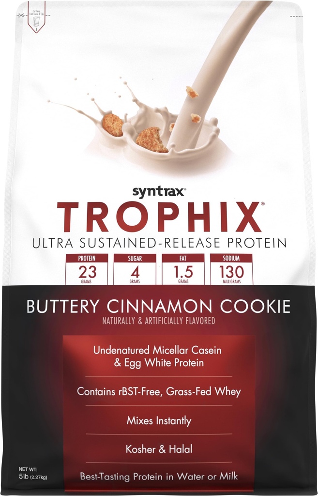 Syntrax Nutrition Trophix - Ultra Sustain-Release Protein Blend, Buttery Cinnamon Cookie 5 lbs.