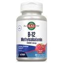 KAL Vitamina B12 Methylcobalamin 1000mcg, Energia sana, Metabolismo, Nerve e Red Blood Cell Support, Fast Dissolve ActivMelt, Alta Assorbimento, Vegetariano, Natural Raspberry, 120 Serv, 120 Micro Tab