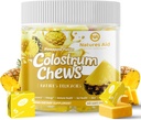 Colostrum Chews Supplemento con probiotici per Gut Salute, Bloating, Supporto immunitario, Pelle, Crescita dei capelli e Bellezza - Ananas Flavor (60 Serve)