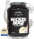 In tutto il mondo Nutrition Bundle Compatibile con Black Magic Wicked Huge - Mass Gainer French Vanilla Flavor per il supporto muscolare e il recupero, 7.24 LBS Protein Powder Supplement with Keychain