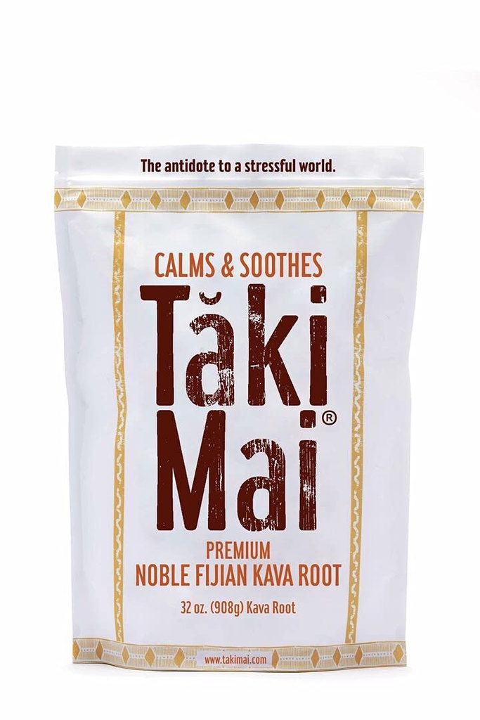 Taki Mai Noble Kava Root Powder 32oz – Autentica griglia tradizionale, Rilassamento serale naturale, notti riposanti e rilassamenti calmi, 100% puro Kava Noble
