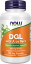 NOW Integratori alimentari, DGL con Aloe Vera (Liquirizia deglicyrrhizinated) Integratore alimentare, 100 capsule di veg