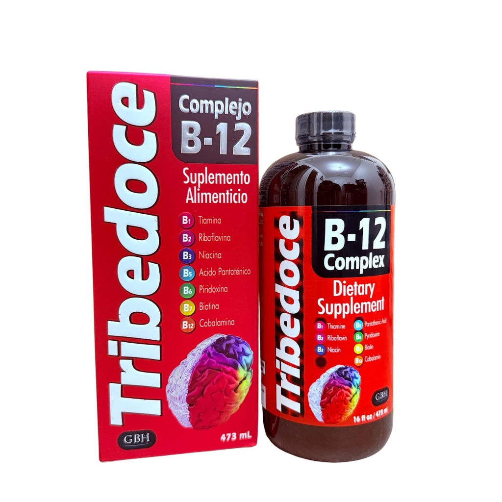 Integratore alimentare liquido complesso B-12 - Complesso di vitamina B ad alta potenza con tiamina, riboflavina, niacina, acido pantotenico, piridoxina, biotina e cobalamina, non OGM, senza glutine, 16 fl oz