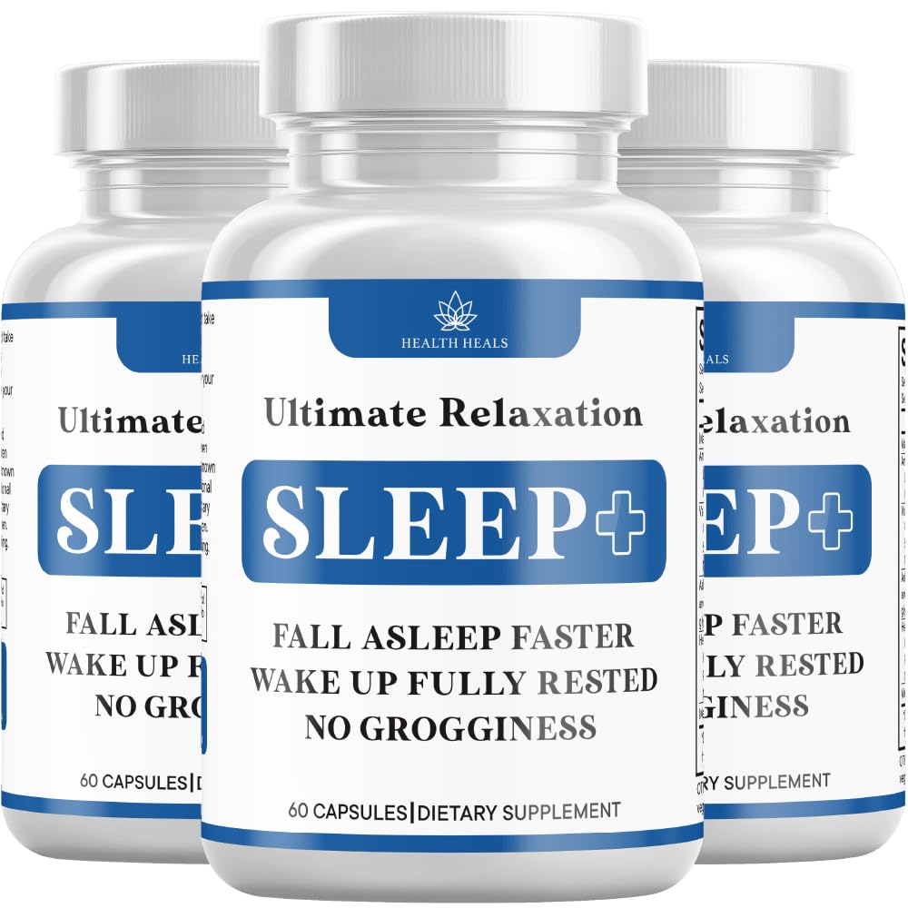 Relaxation Sleep Aid, Natural Non-Habit Forming, Sleep Supplement Sviluppato per sostenere il sonno più lungo e migliore, camomilla, magnesio, melatonina, Ashwagandha, GABA, senza farmaci (180 conteggio)