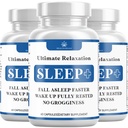 Relaxation Sleep Aid, Natural Non-Habit Forming, Sleep Supplement Sviluppato per sostenere il sonno più lungo e migliore, camomilla, magnesio, melatonina, Ashwagandha, GABA, senza farmaci (180 conteggio)