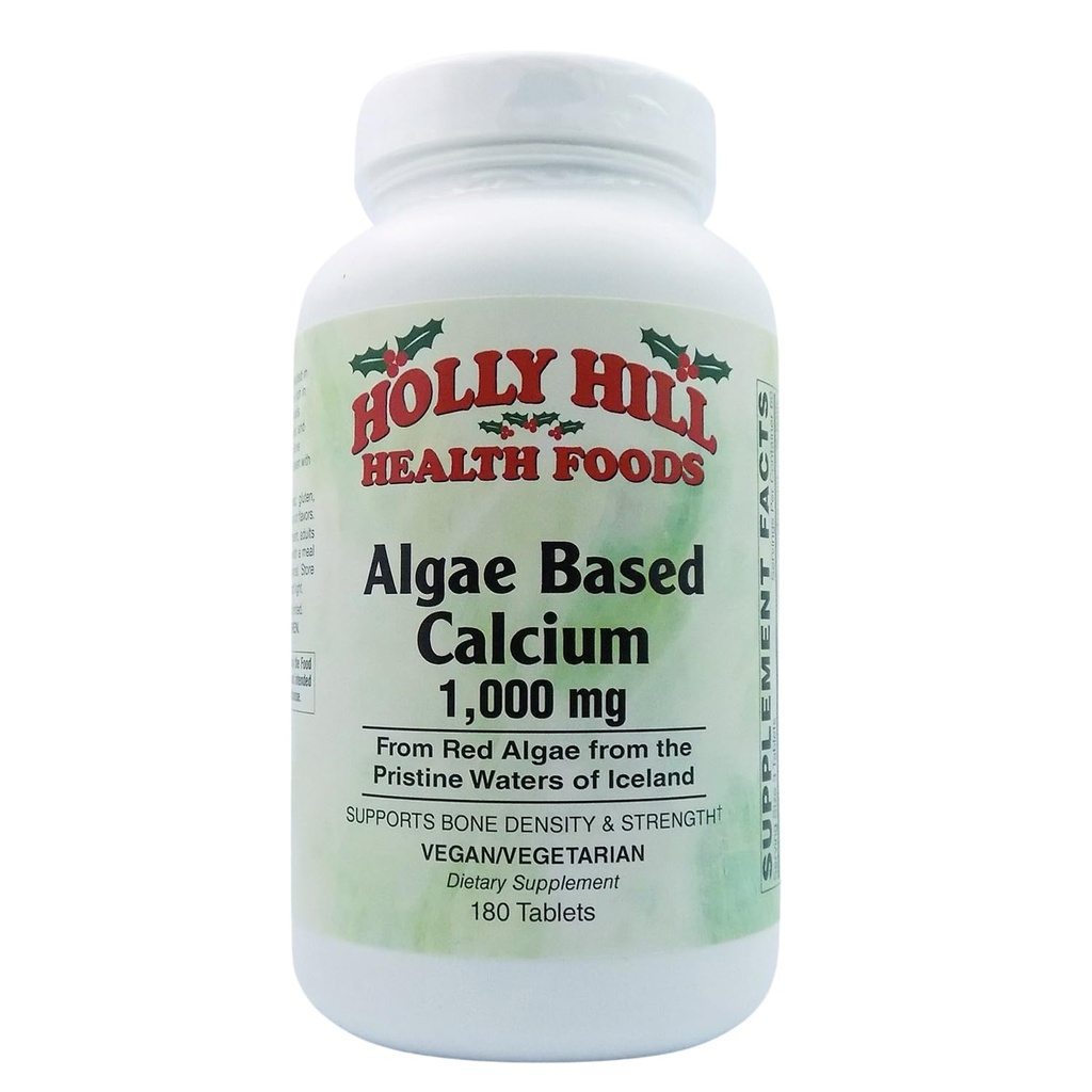 Holly Hill Health Foods Algae Based Calcium 1.000 mg, 180 compresse