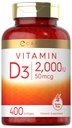Carlyle Vitamin D3 2000IU Softgels | 400 Count | Non OGM, Gluten Free Formula | 50 mcg | Vitamina D Supplemento