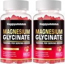 Magnesio Glycinate Gummies 1000mg - Zucchero Gratuito Magnesio Supplemento di Potassio con Vitamina D, B6, CoQ10 per Calma Mood & Sleep Support - 120 Gummie di Fragola