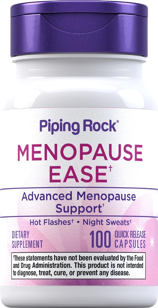 Piping Rock Menopause Supplemento per le donne | 100 capsule | Supplemento complesso avanzato | con Cohosh nero, Clover rosso, Chasteberry | Non-GMO, Gluten Free