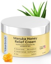 Clearbody Organics Manuka Honey Cream - 2 fl oz, Confezione da 1 - Crema Eczema rilassante - Idratazione profonda con farina di avena colloidale - Rilievo Manuka istantaneo per pelle secca, prurito