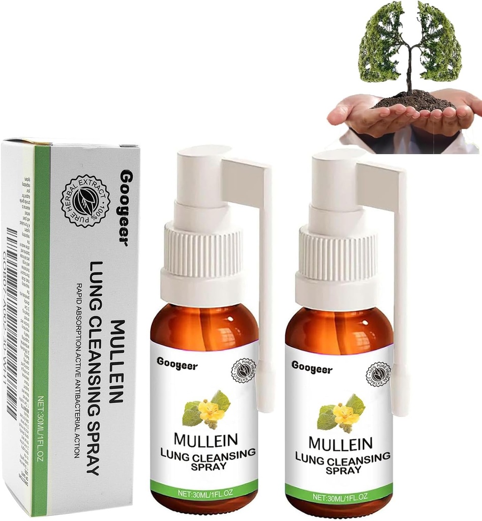 Estratto di foglie di Mullein Lung Cleansing Spray Mullein per polmoni chiaro per fumatori 2 Fl Oz