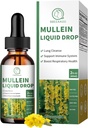 Gocce di Mullein per polmoni, 16-in-1 Leaf Estratto per polmonare Cleanse, Respiratorio, Immunità, con Quercetin, Marshmallow, Cumino nero Seed, Elderberry, Mullein Liquid, Non-GMO, 2 Fl Oz