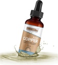Gocce di rame ionico (30 PPM) – Integratore liquido puro per capelli, pelle, chiodi & Bone Salute – Rame biodisponibile per l'energia, il benessere & Joint Support - 4oz (Bottiglia di goccia di vetro)