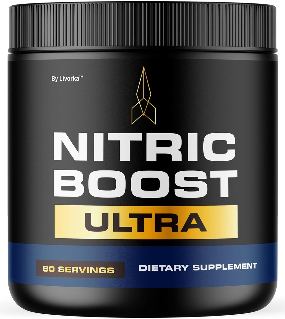LIVORKA Nitric Boost - Nitric Boost Ultra Purple Powder per gli uomini, NitricBoostUltra Powder, Boost Energy e Support Active Lifestyles, 60 Serve per 1 mese