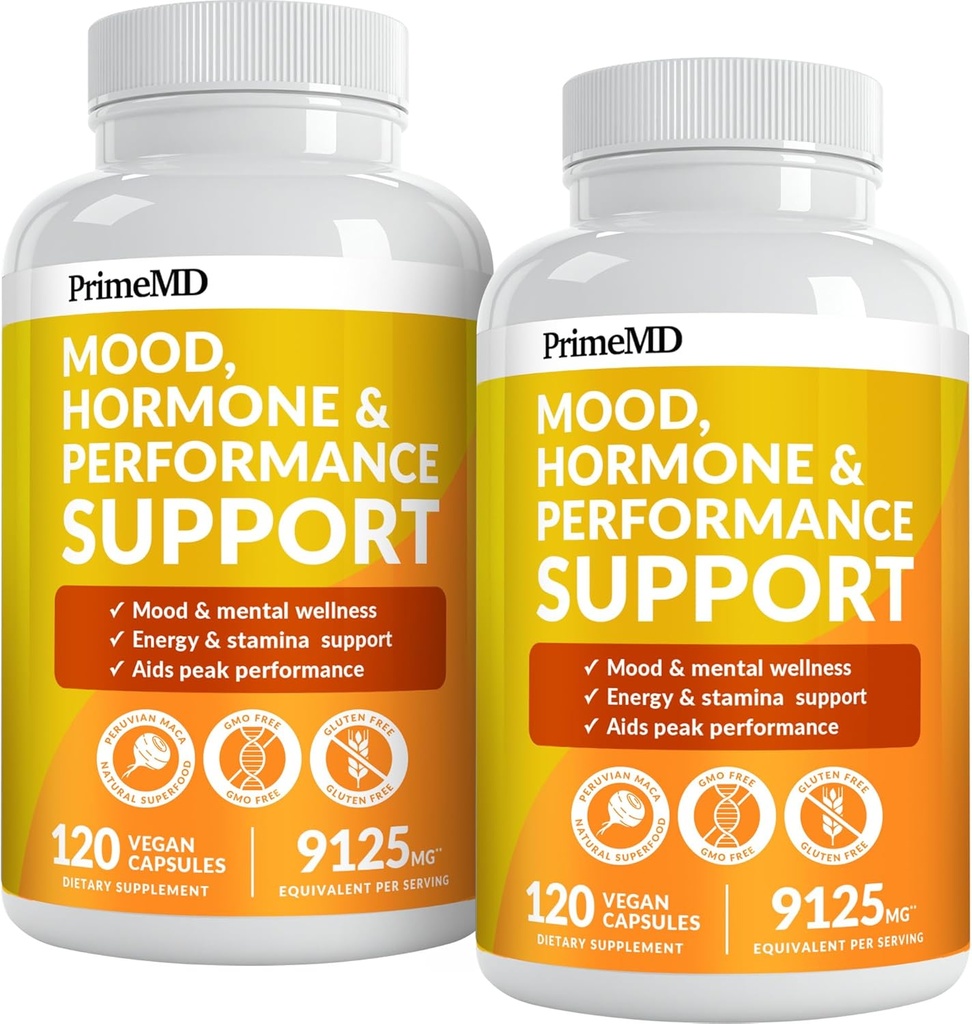 19-in-1 Peruvian Maca Root Capsule - 9125 mg Ashwagandha Integratori con Maca Fenugreek & Ginseng (120 capsule), Confezione da 2