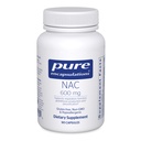 Pure Encapsulations NAC 600 mg - N-Acetyl Cysteine NAC Supplemento per la salute polmonare e il supporto immunitario, Supporto per fegato e antiossidanti* - con Freeform N-Acetyl-L-Cysteine - 90 capsule