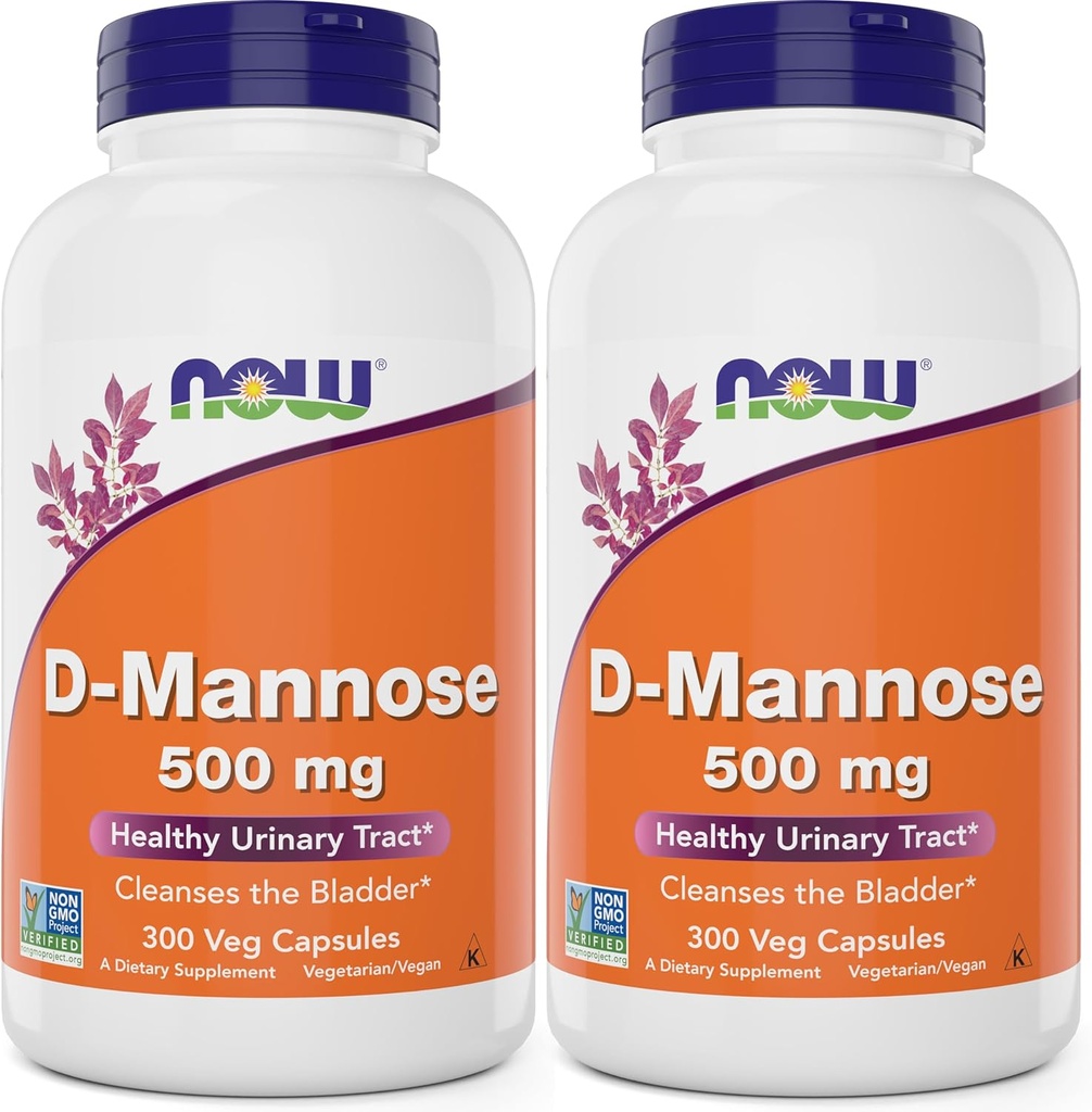 D-Mannose 500 mg, 300 capsule (pacchetto di 2) - Vegan Non OGM Supplemento per le donne e gli uomini - Supporta Tratto urinario sano, pulisce la vescica