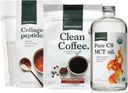 Natural Force Organic Clean Coffee, Collagen Peptides, e Pure C8 MCT olio Bundle – Tossina Free Coffee, Grass Fed Collagen, & MCTs - Non-GMO, Keto, & Paleo - 12 Oz, 11.7 Oz, 32 Oz