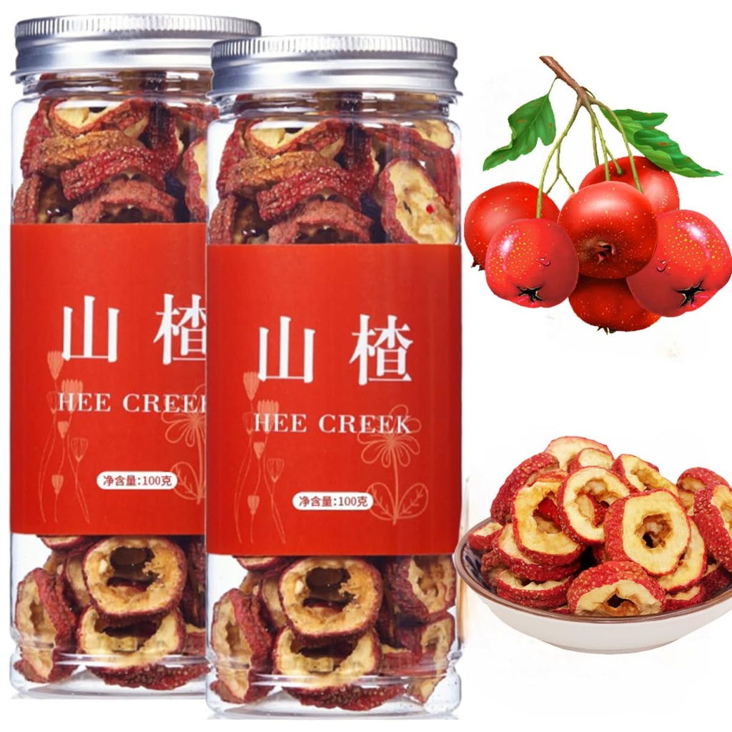 Hee Creek hawthorn berry tea山楂 Seedless Dried Hawthorn Slices 7.06oz / 200g Hawthorn Slices, Infusione di tè, Slice di Berry naturalmente seccate, 无核山s 山s