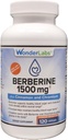 Wonder Laboratories Surperior Absorption Berberina HCL 1.500mg + Cannella, Cromo e BioPerine Manutenzione per Glucose, Cuore e Sistema Immune Salute Gluten & OGM Libero - 120 capsule