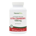 Natures Plus Ultra Cranberry 1000, rilascio prolungato - 1000 mg - Mirtillo naturale con vitamina C - promuove la salute del tratto urinario - 180 Compresse vegetariane (90 Serve)