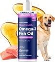 Honest Paws Wild Alaskan Salmon olio per cani e gatti – Omega 3 Fish Oil Supplemento per pelle, cappotto, Joint & Heart Health – Naturale, Sostenibilmente Source, 8 oz