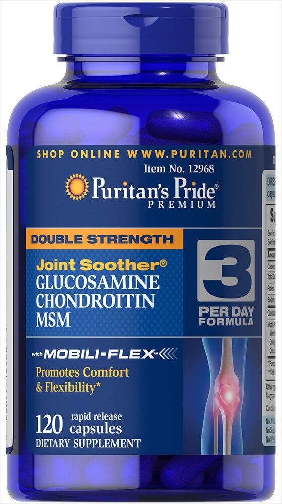 Puritan Pride Glucosamine, Condroitin & MSM-3 Per Day Formula