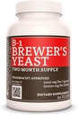 Vitamina B-1 di Remedy con Brewers Yeast | 1.000 mg, 60 Vegan Capsules Integratore alimentare | Due mesi di alimentazione