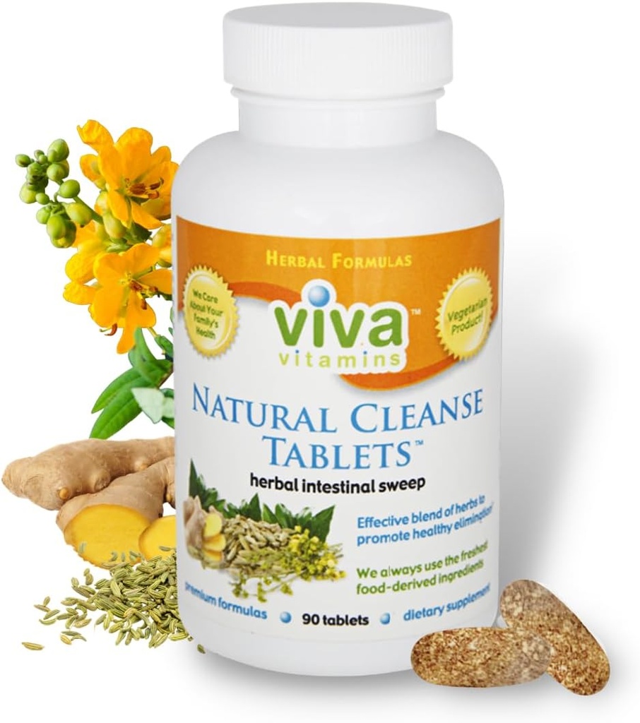 Cleanse naturale - Lassativi Senna compresse per la pulizia del colon, Gut Cleanse e Sgabelli, Bloating and Constipation Relief per le donne e gli uomini, Colon Broom Supplement, Non-GMO, Vegan - 90 Tablet