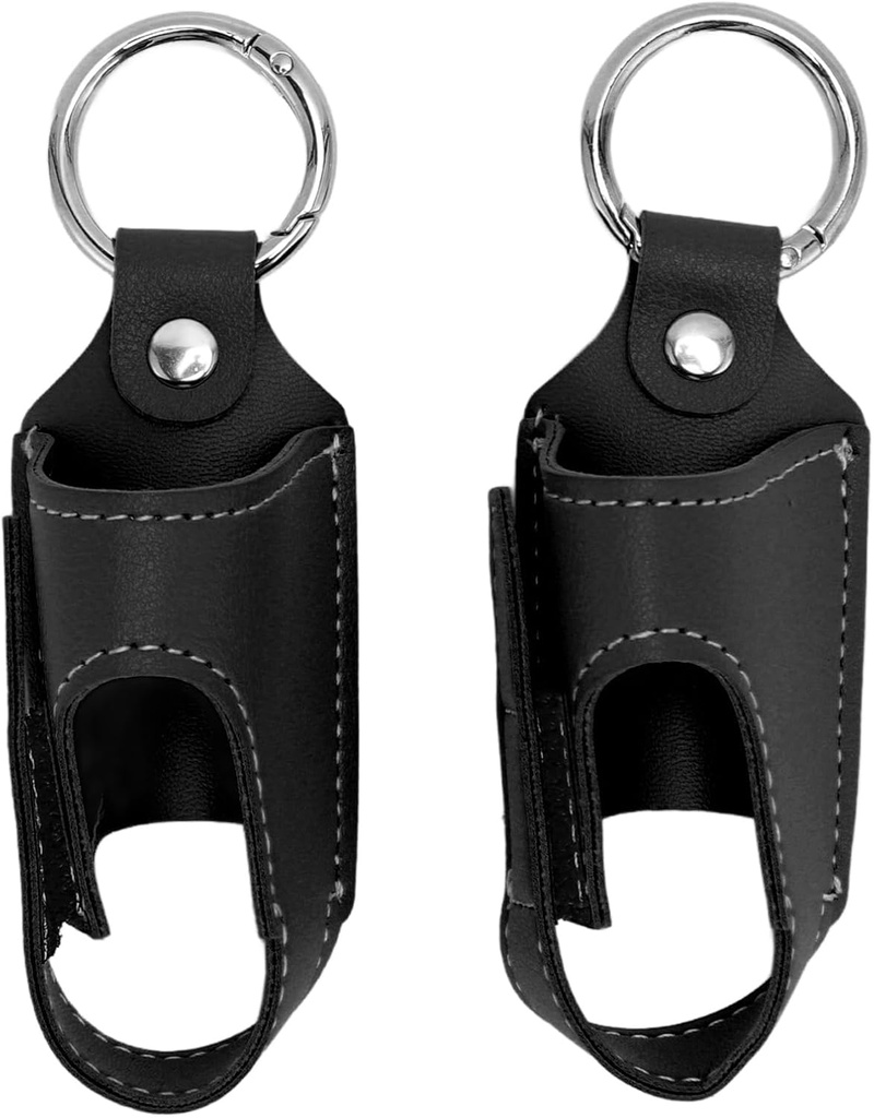 Asthma Inhaler Holder Generico, 2pcs Asthma Inhaler Holder Portable Storage Protective PU Leather Asthma Inhaler Case for Travel (nero)