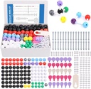 Swpeet 307 Pcs Modello molecolare Kit per Chimica Organica e Inorganica - Chimica Modello Molecolare Studente e Docente Set - 126 Atomi & 30 Orbitals & 150 Links & 1 Short Link Remover Tool