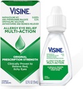 Visina Allergy Eye Relief Multi-Action Antistamine & Redness Reliever Gocce di occhio con Pheniramine Maleate & Naphazoline HCl, Allergy Eye Drop Trattamento per Red, Itchy Eyes, 0.5 fl. oz