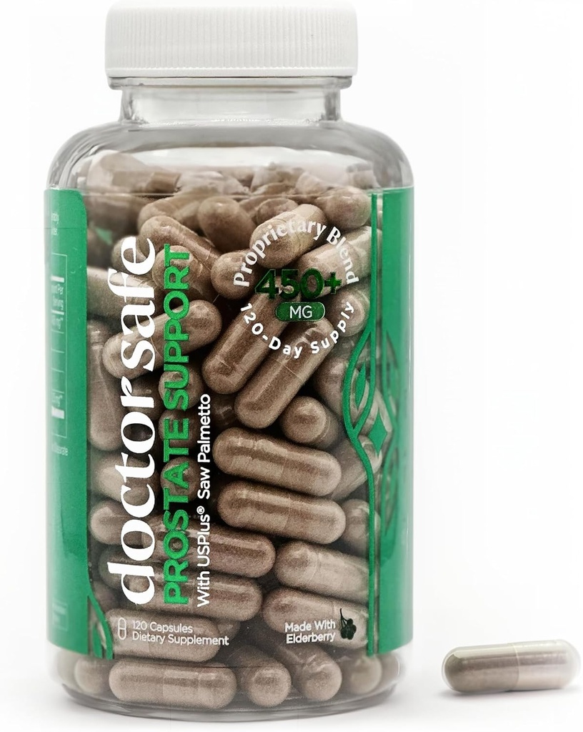 Sega Palmetto Integratori di prostata con USPlus Saw Palmetto per Uomo e Donne - Advanced Prostate Health & Hair Revitalization | Bloccante DHT Dual-Action per Uomo | 4-Month Alimentazione