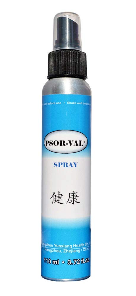 PSOR-VAL ad azione rapida Zinc Pyrithione Skin Disorder Spray per Psoriasi, Dermatite ed Eczema Sintomi (3.72 Fl Oz/110ml)