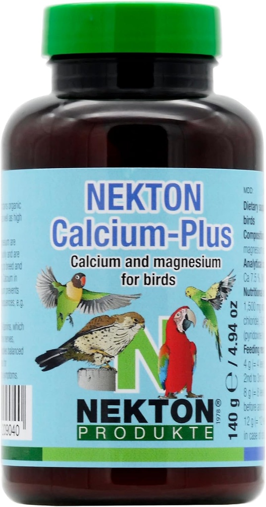Nekton Calcium Plus - Calcio con Magnesio e Vitamine, Bianco, 140g/5 oz