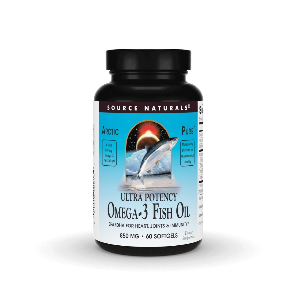 Fonte Naturals ArcticPure Ultra Potency 850 mg Omega-3 Fish Oil - 60 Softgels