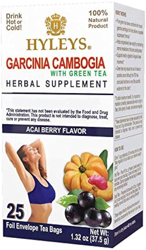 Tè Garcinia Cambogia tè verde con Acai Berry Flavor - 25 sacchetti di tè