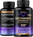 Niacinamide 500 mg - Vitamina B3 Flush-free Form Niacinamide Supplemento - Sano Clear Skin & Antiossidante Supporto - con Zinc & Vitamina C - Lab Tested, Vegan & NON-GMO - Made in USA - 120 Capsule