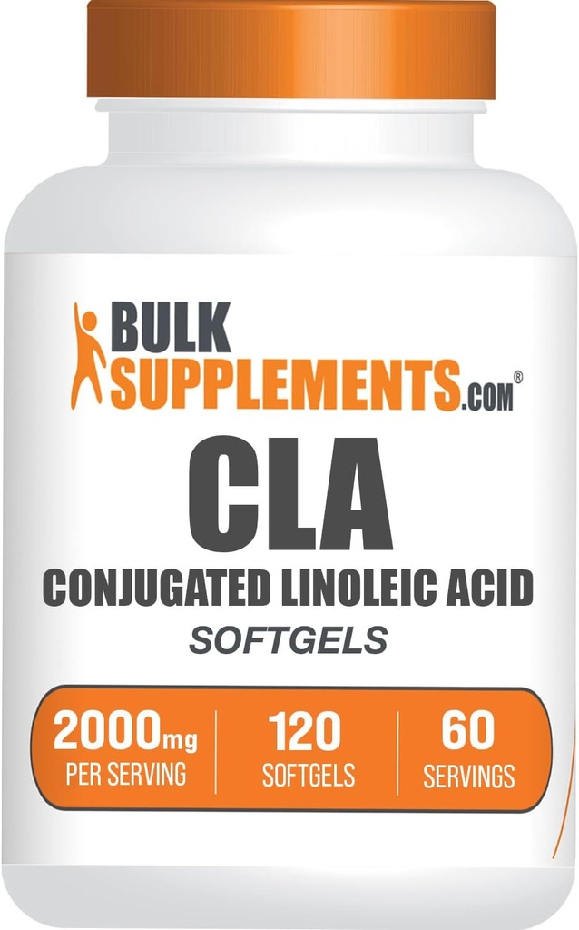 BulkSupplements.com CLA Softgels - Acido Linoleico Congiunto, Integratori CLA - Gluten Free, 2 Softgels per Serving (2000mg), 120 Count (Pack of 1)