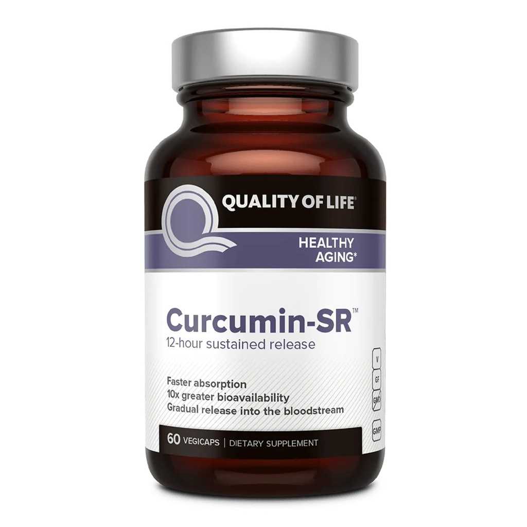 Qualità della vita Curcumin-SR - Invecchiamento sano, Supporto di infiammabilità - 60 Vegicaps