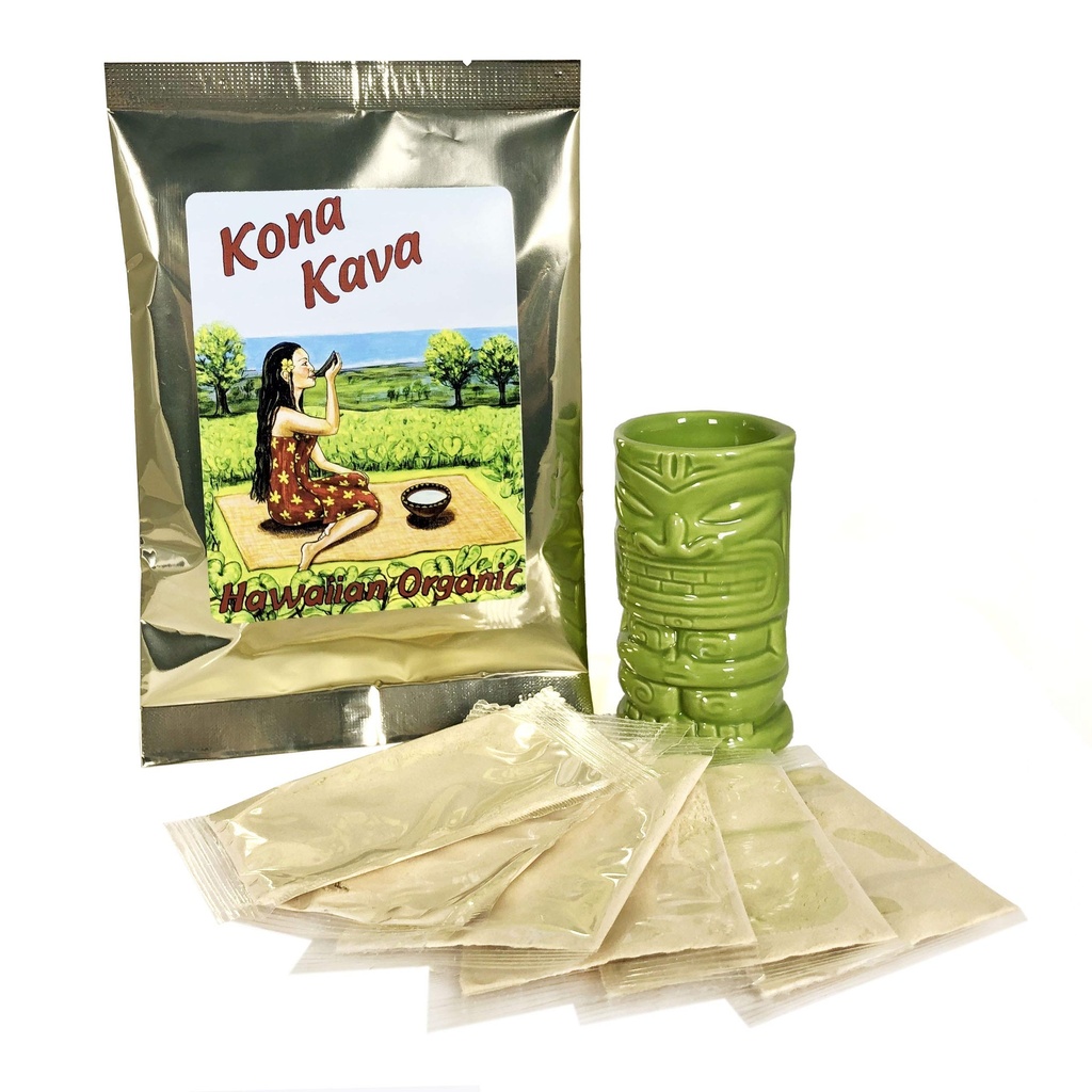 Kona Kava Instant 30% Kavalactone Kava Drink Singles - Tropicale - 6 Pack