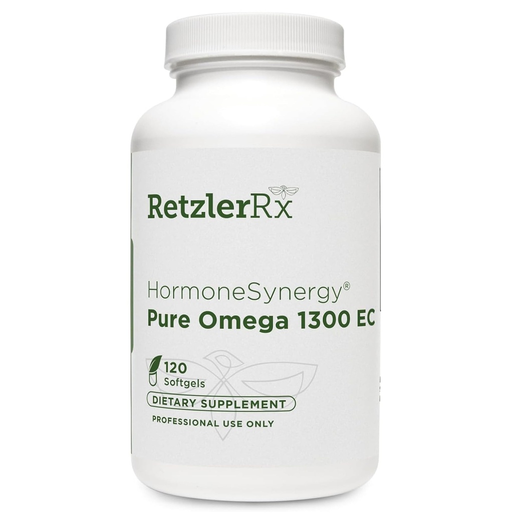 OrmoneSynergy Omega 1300 EC Fish Oil Softgels - High-Strength Omega 3 supplemento con aumento dell'assorbimento - IFOS verificato, Enteric rivestito, 600mg EPA, 260mg DHA - 120 conte