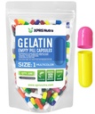 XPRS Nutra Size 1 Capsule Vuote - 100 Conta Capsule Gelatini Vuoti - Pillole per Riempimento Capsule fai da te - Pure Bovine Pill Gel Caps da riempire con i tuoi integratori (Multi Color)